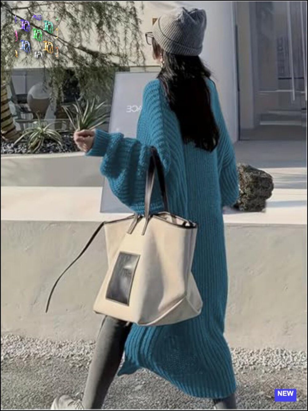 Open Front Oversized Long Cardigan Sweater Duster with Pockets Chunky Cable Knit - Picture 3 of 6
